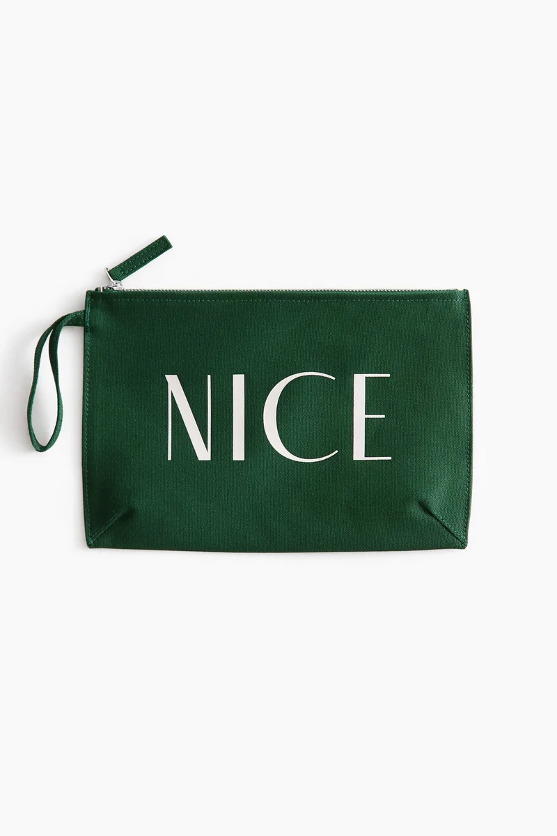 اتش اند ام حقيبة شاطئ قماشية